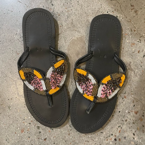 NEW Beaded sandals size 9.5 /41 - Picture 2 of 5